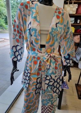 Комплект сатен с кимоно