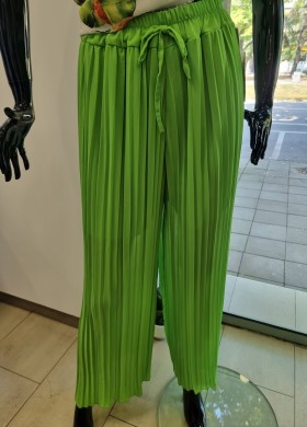 Панталон плисе яркозелен