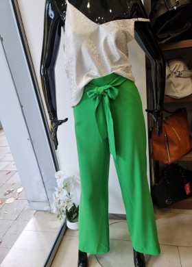 Панталон широк зелен